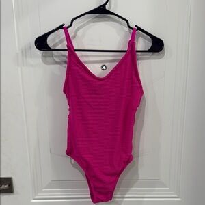 Xhilaration Pink One Piece Swimsuit with Scoop Neckline